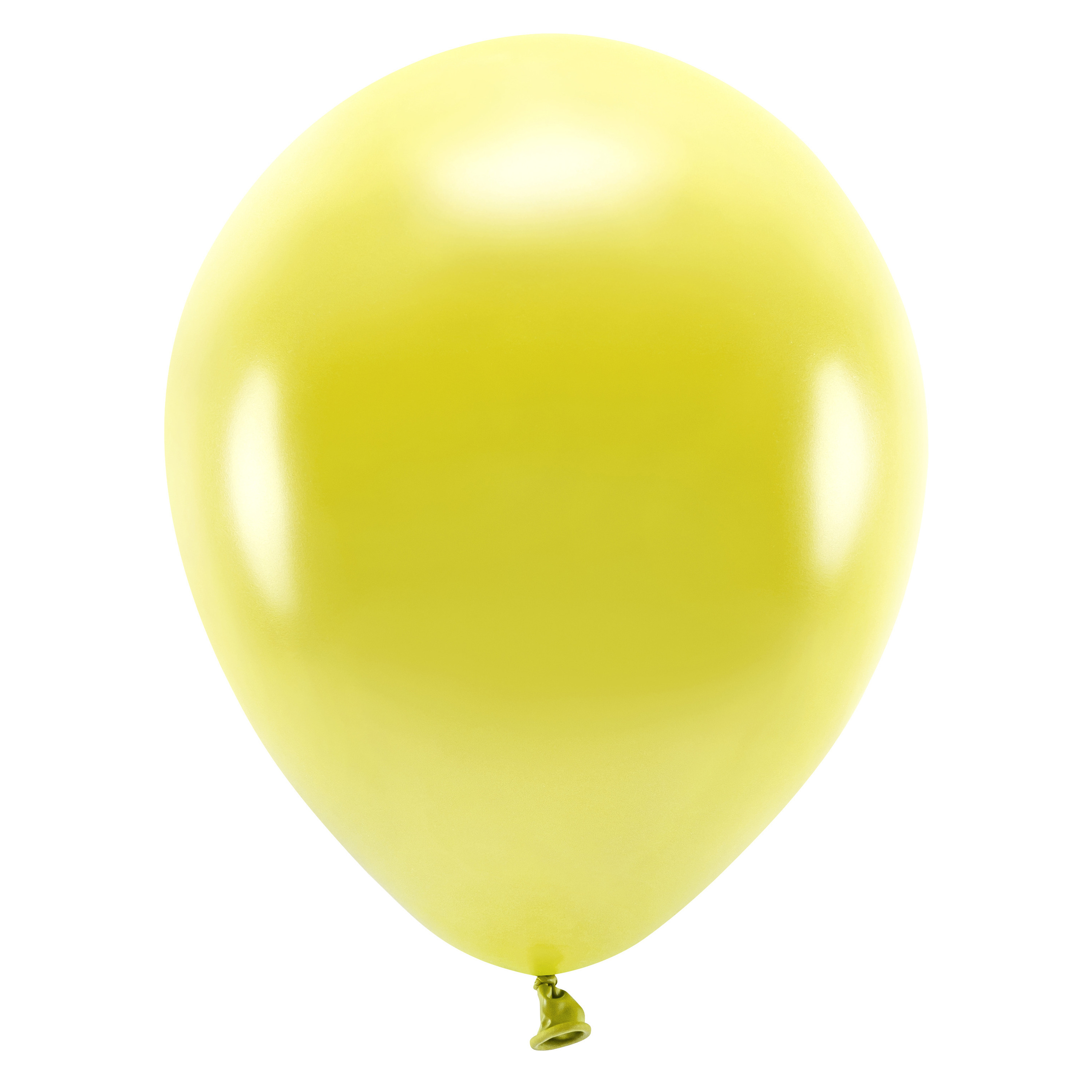 100x Gele ballonnen 26 cm eco-biologisch afbreekbaar