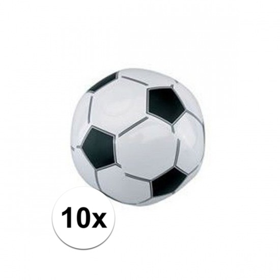 10x Voetbal strandballen 30 cm