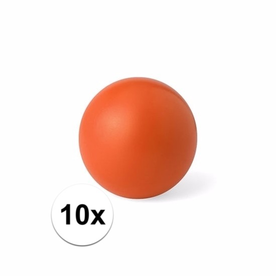 10x voordelige oranje weggeef artikelen stressballetjes