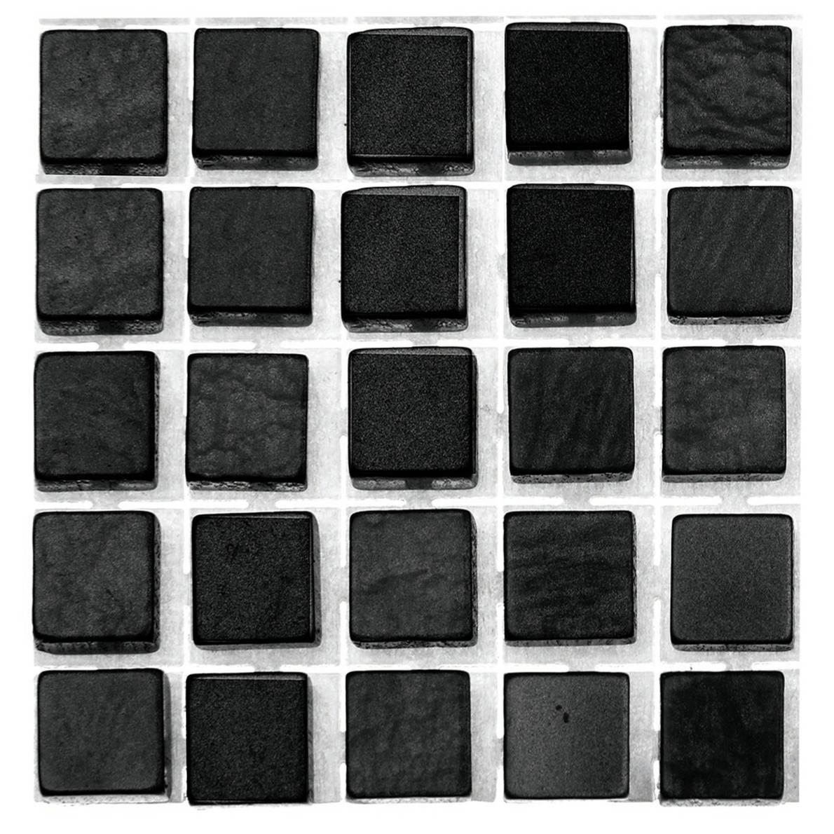 119x stuks mozaieken maken steentjes-tegels kleur zwart 0.5 x 0.5 x 0.2 cm