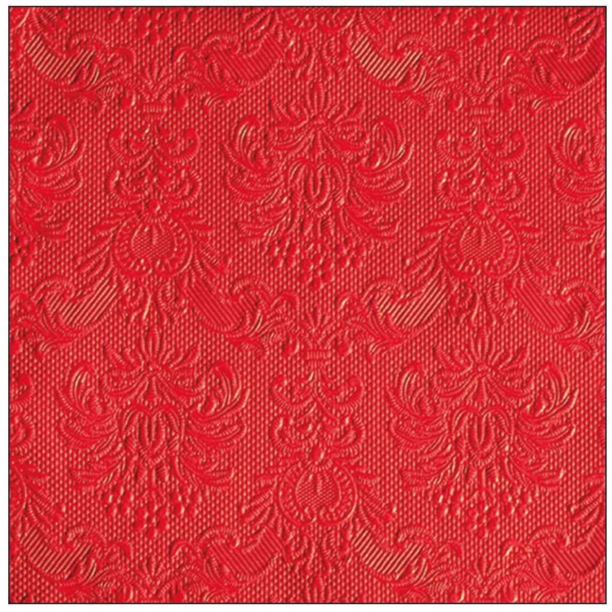 15x Tafel diner/lunch servetten 40 x 40 cm luxe deco print rood
