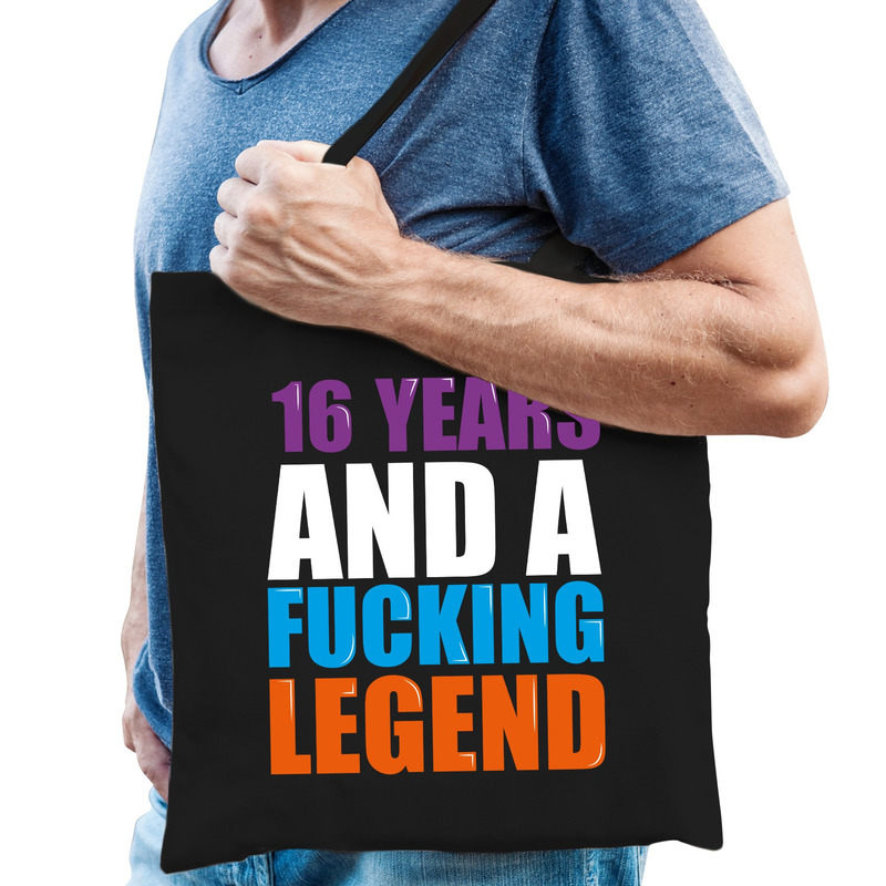 16 year legend-16 jaar legende cadeau tas zwart voor heren