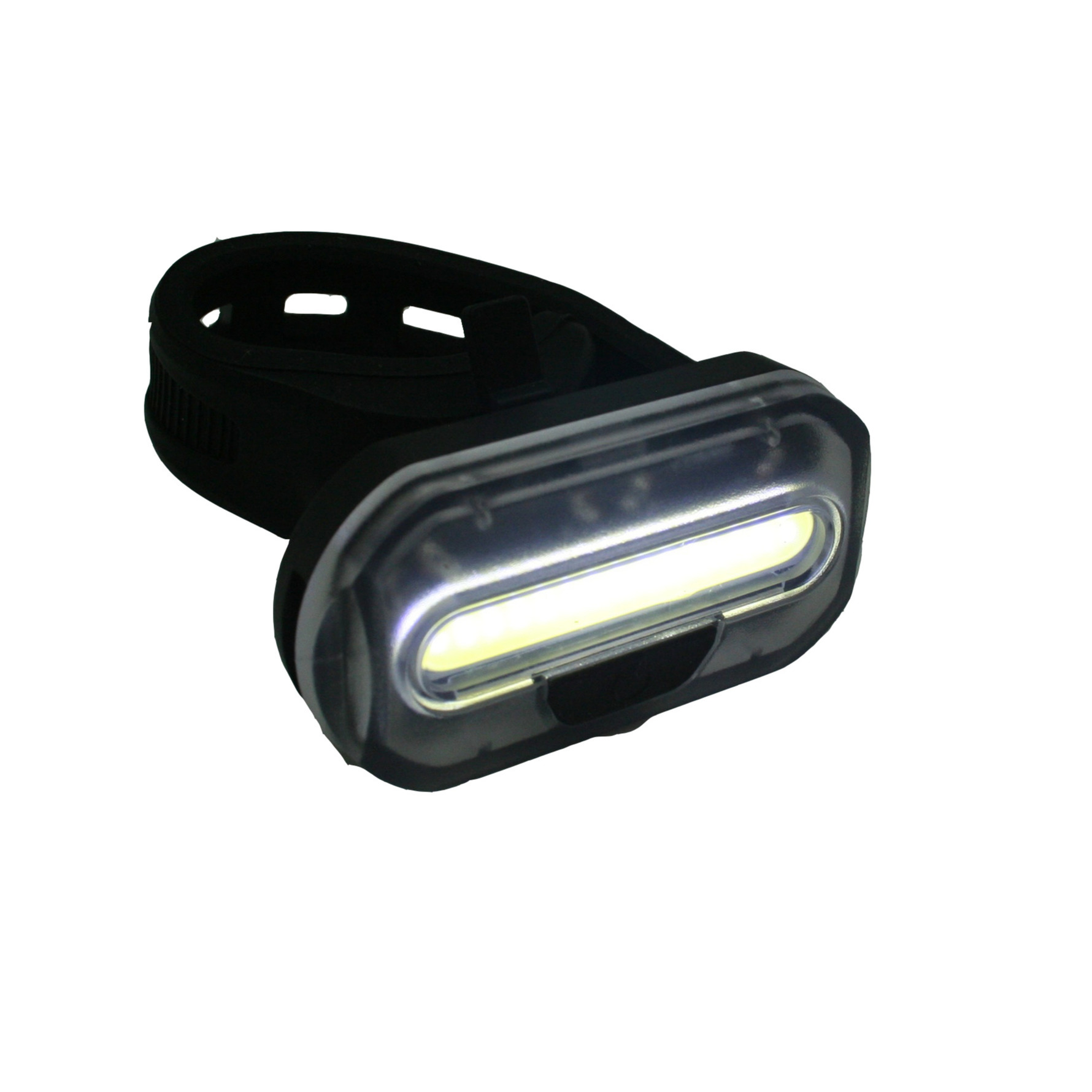 1x Fietskoplamp-batterij voorlicht-fietsverlichting COB LED met bevestigingsband