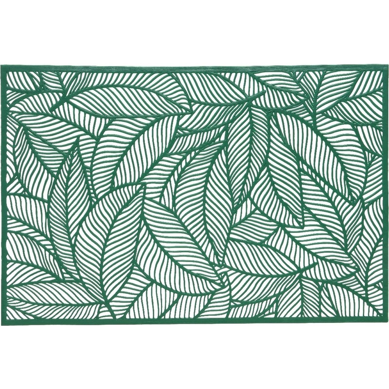1x Groene placemats met bladeren print 30 x 45 cm bohemian-modern chique-urban garden woonstijl