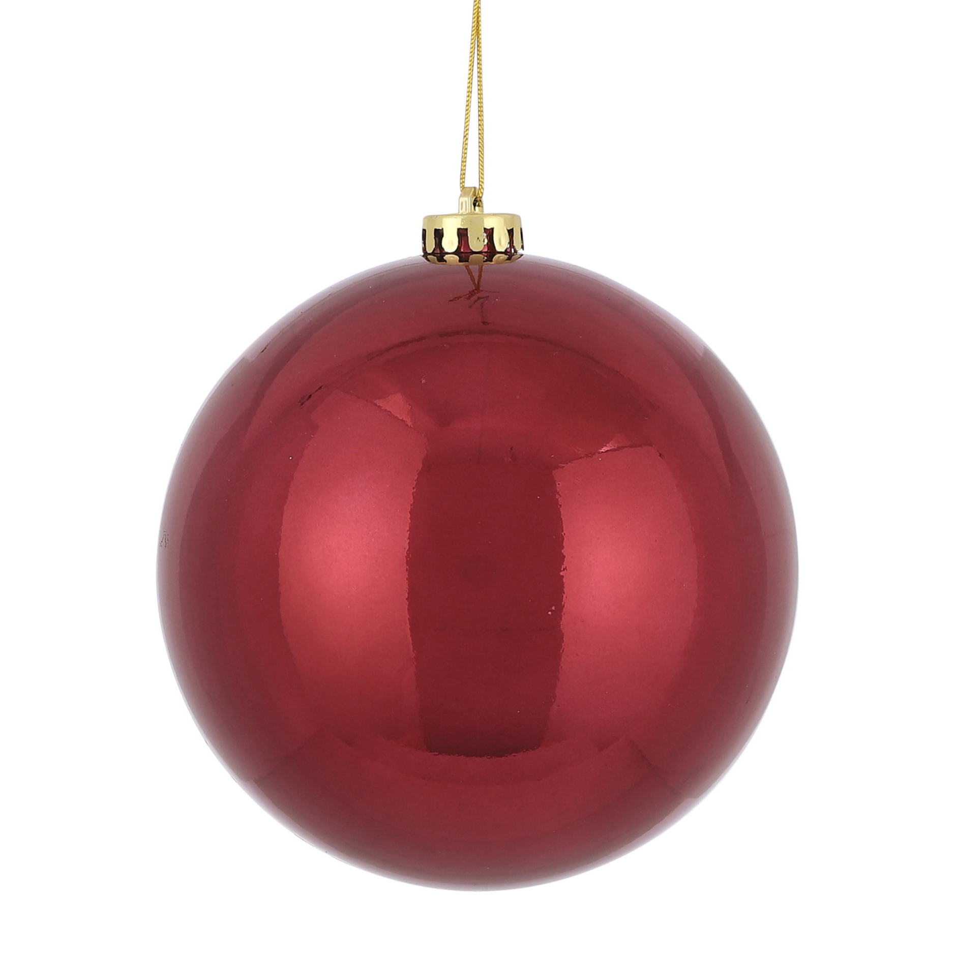 1x Grote kunststof kerstballen donkerrood 15 cm