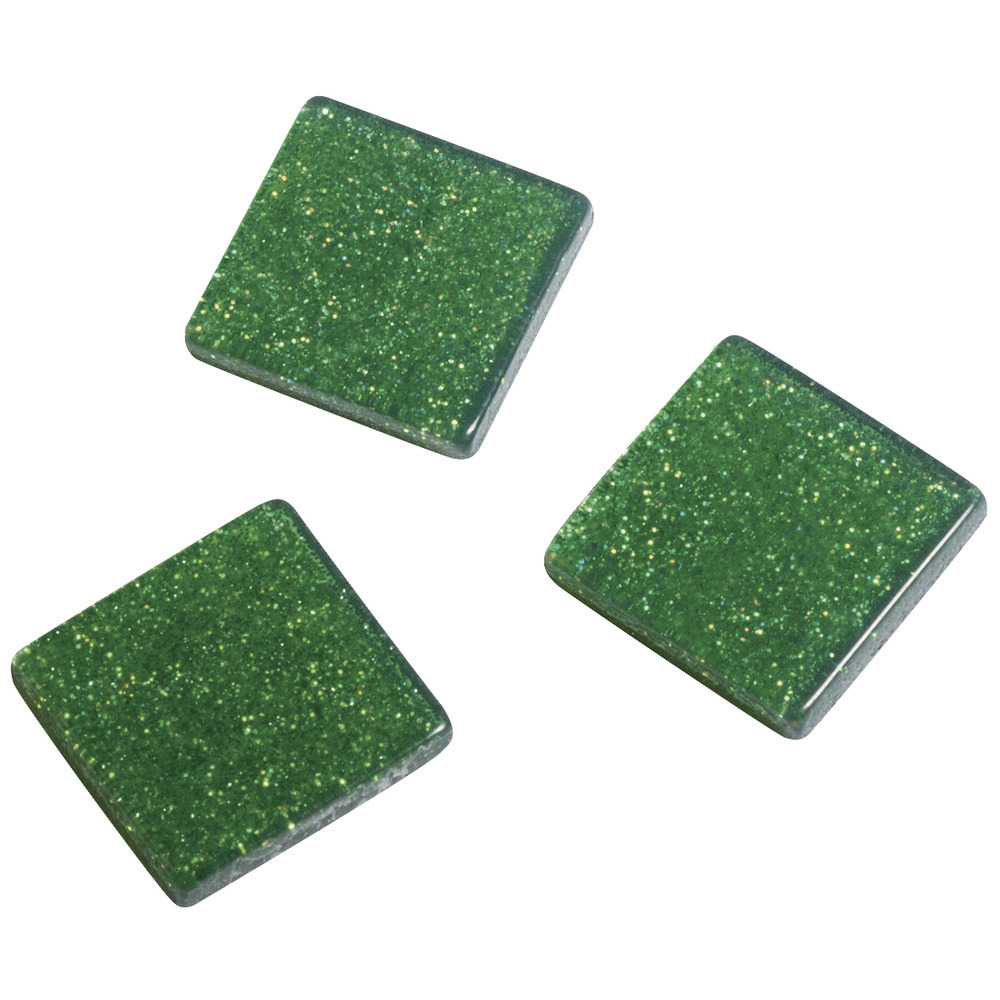 205x stuks acryl glitter mozaiek steentjes groen 1 x 1 cm