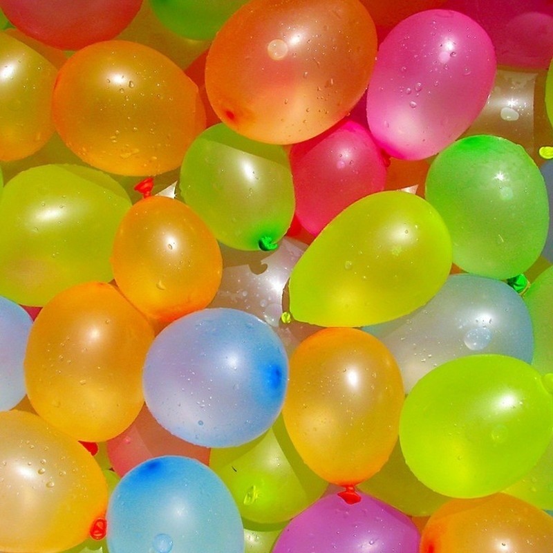 24x waterballonnetjes-waterbommen voor kids 30 cm met pomp en sluiting hulpstukje