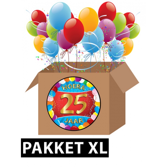 25 jaar party artikelen pakket XL