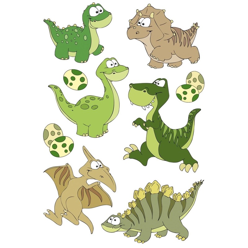 27x Dinosaurussen met wiebeloogjes stickertjes voor kinderen