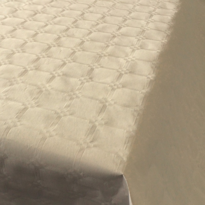 2x Feestartikelen papieren tafelkleed beige 800 x 118 cm