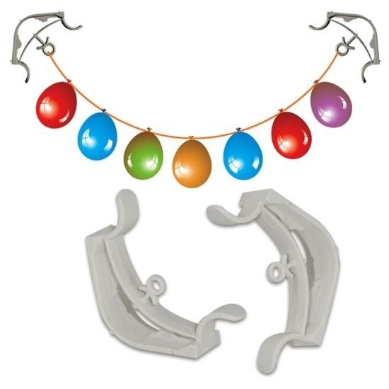 2x Kerstkaarten-geboortekaartjes ophangen klemmen wit zonder plakband-spijkers-schroeven
