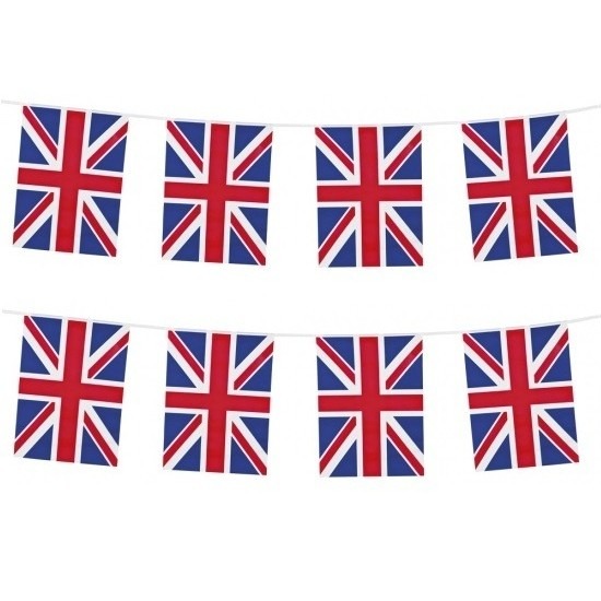 2x Nationale vlag Engeland vlaggenlijnen