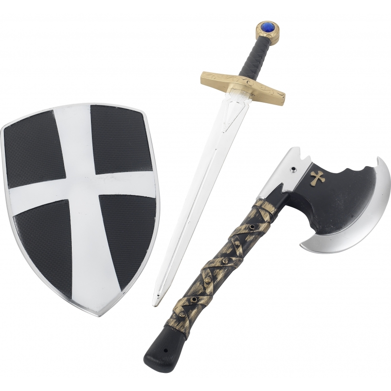 3-delige plastic ridder wapens set