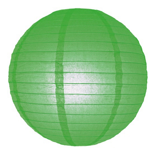 3x Bol lampionnen groene versiering van 25 cm