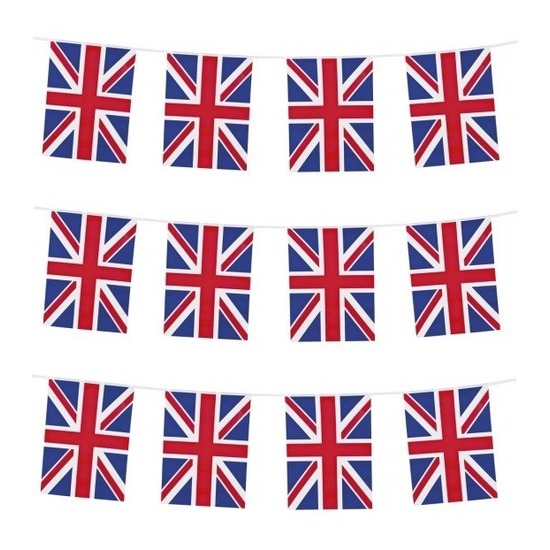 3x Nationale vlag Engeland vlaggenlijnen
