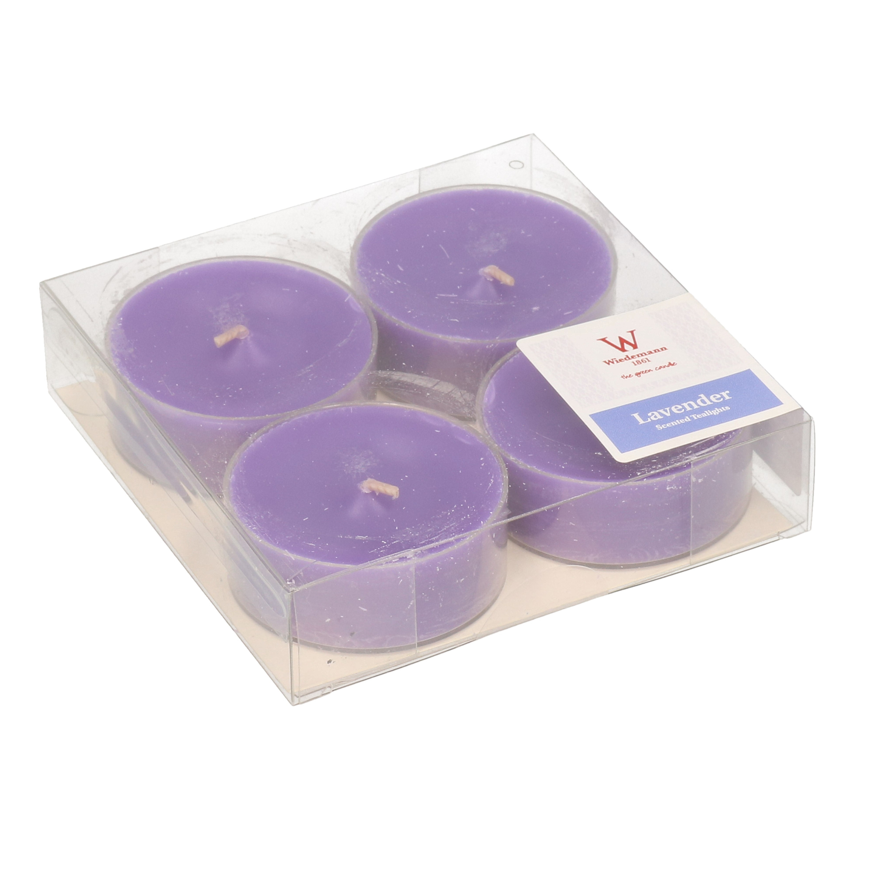 4x Lavendelbloesem geur grote waxinelichten-theelichten 9 branduren