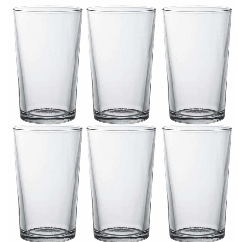 6x Drinkglazen-waterglazen transparant Chope hardglas 28 cl