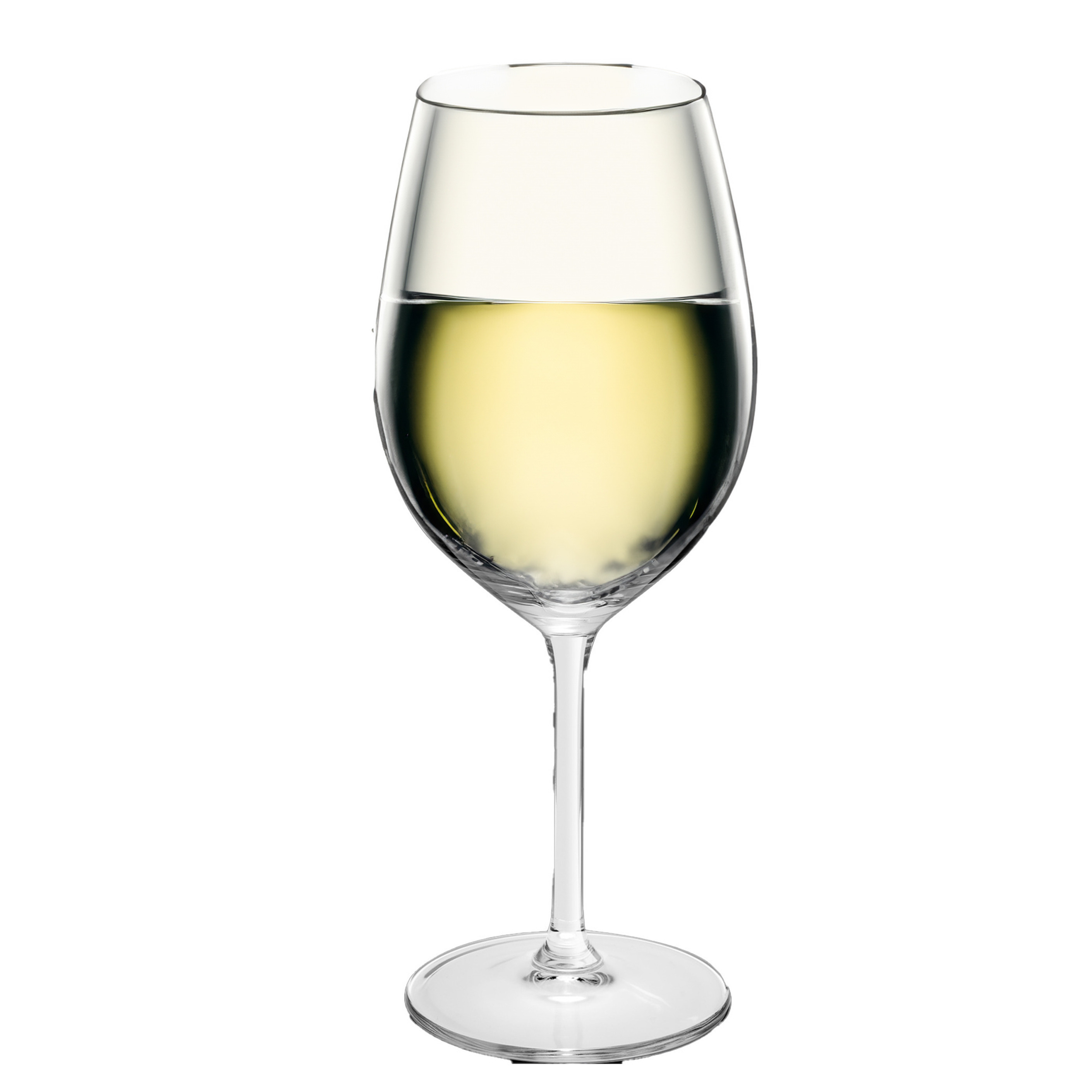 6x Moderne wijnglazen voor witte wijn 37 cl met maatstreep