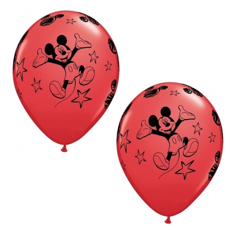6x stuks Mickey Mouse thema party ballonnen