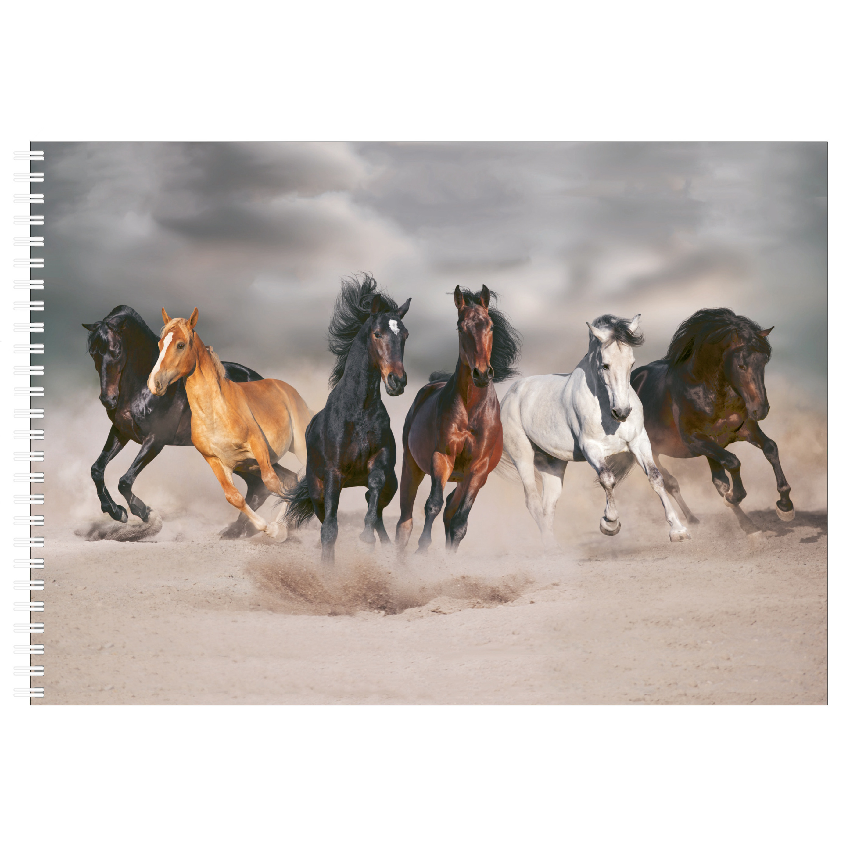 A4 paarden schetsboek- tekenboek- kleurboek- schetsblok wit papier