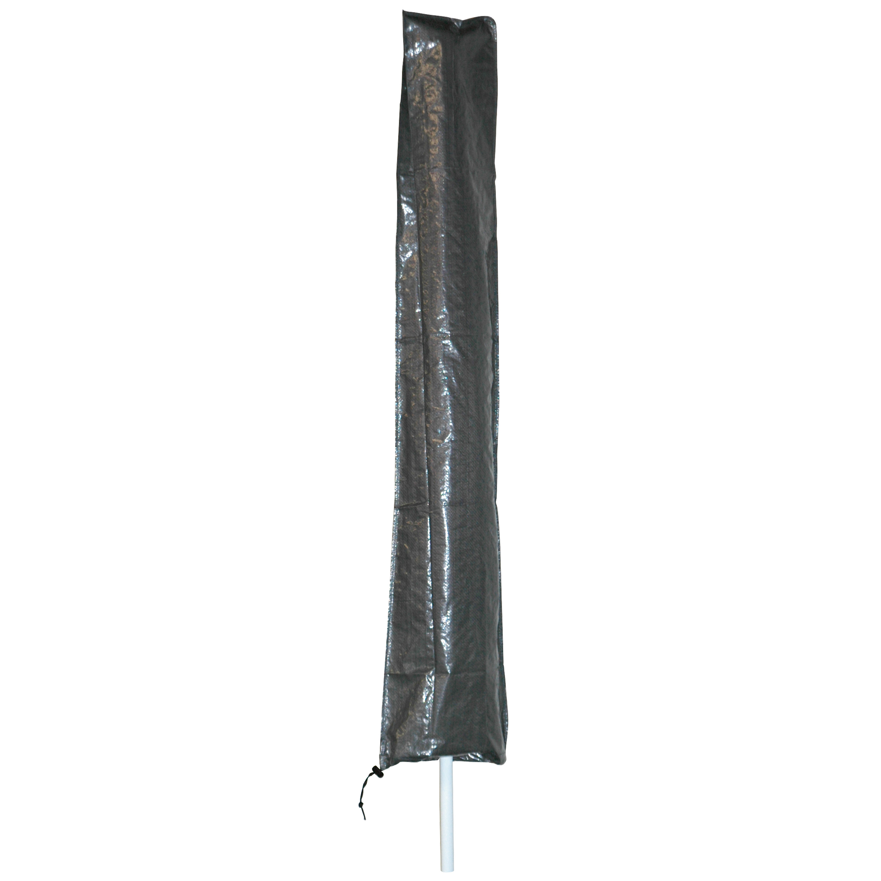 Afdekhoes-beschermhoes grijs voor zweefparasols met een diameter van 3 m inclusief stok