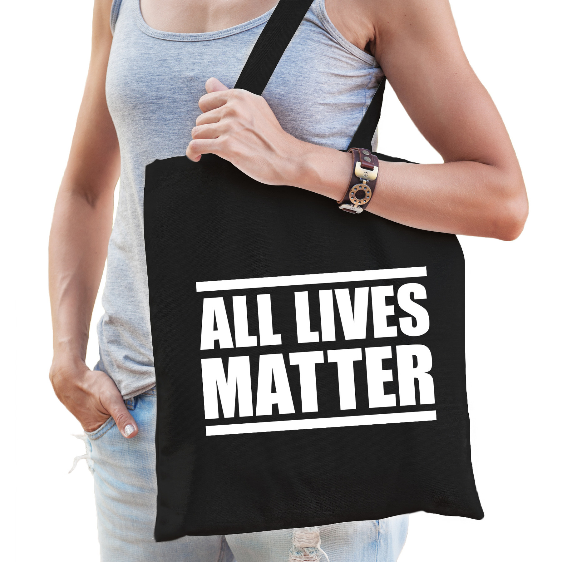 All lives matter protest tas zwart voor dames