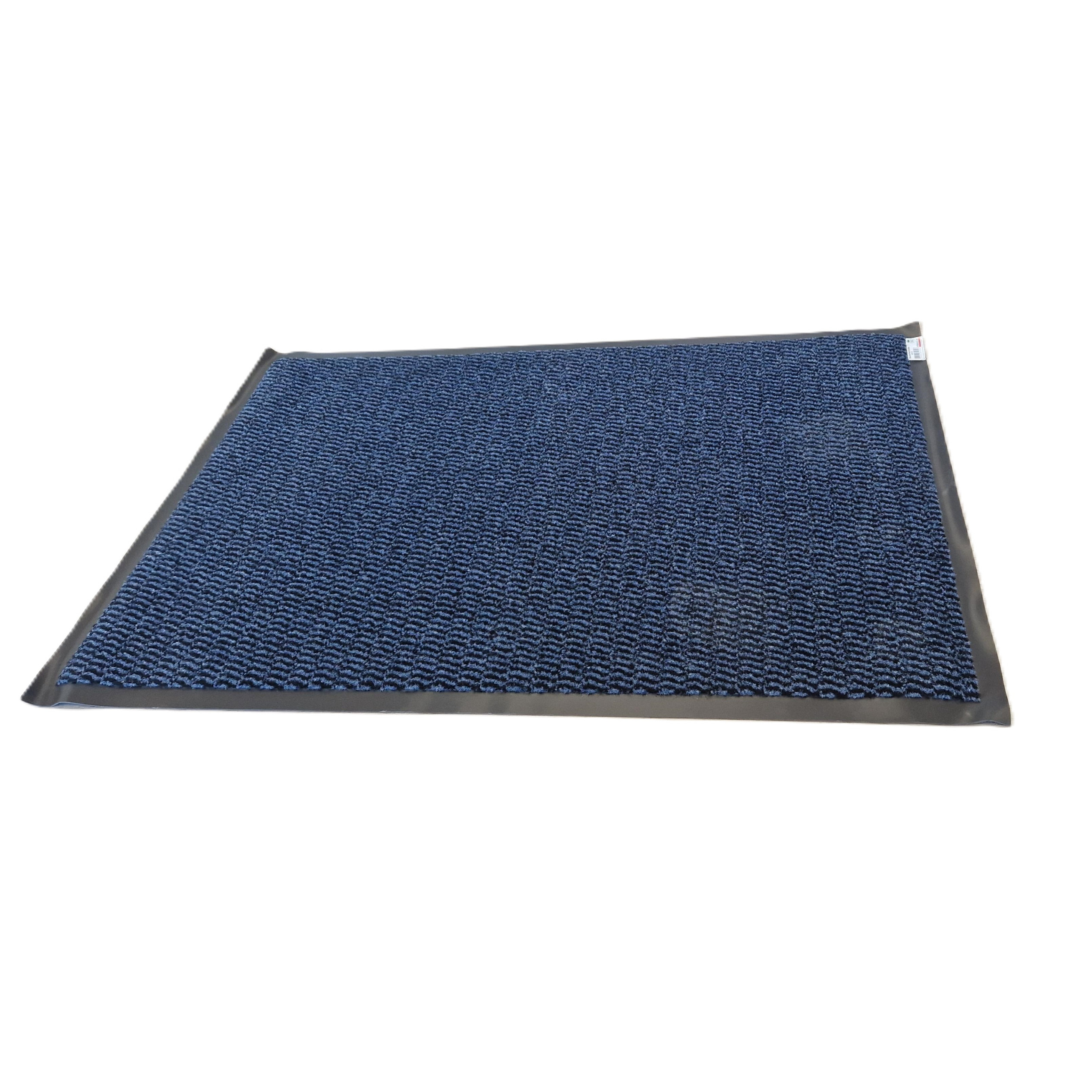 Anti slip deurmat-schoonloopmat PVC blauw 90 x 60 cm voor binnen