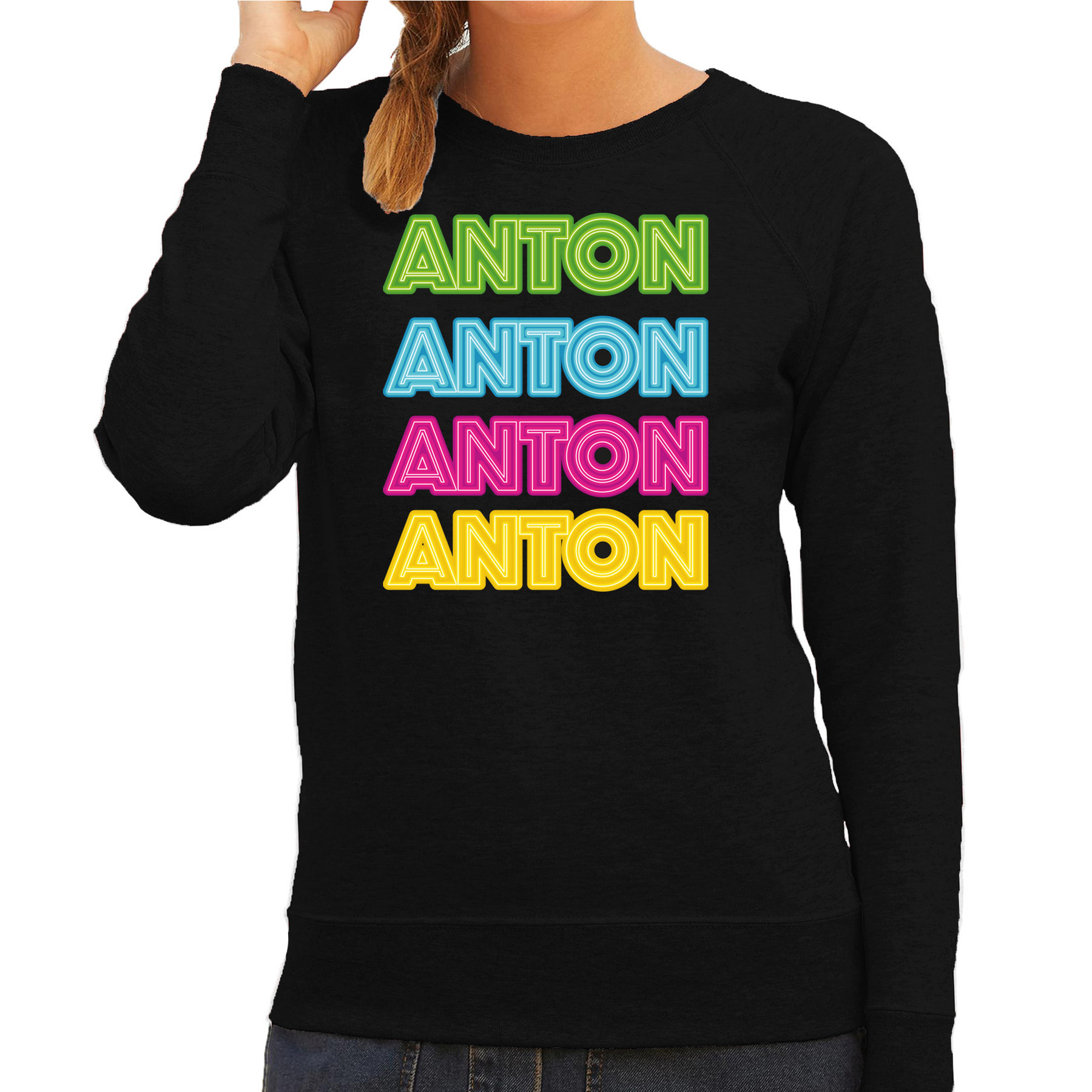 Apres ski sweater voor dames Anton zwart Anton aus tirol wintersport