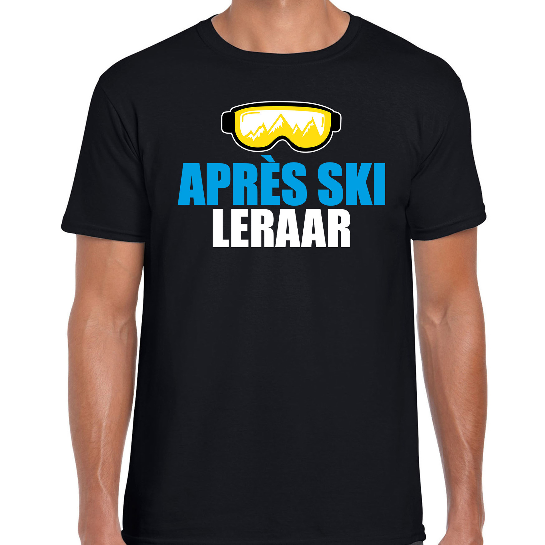 Apres ski t-shirt Apres ski leraar zwart heren Wintersport shirt Foute apres ski outfit
