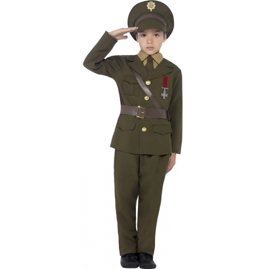 Army officier verkleedkleding voor kids