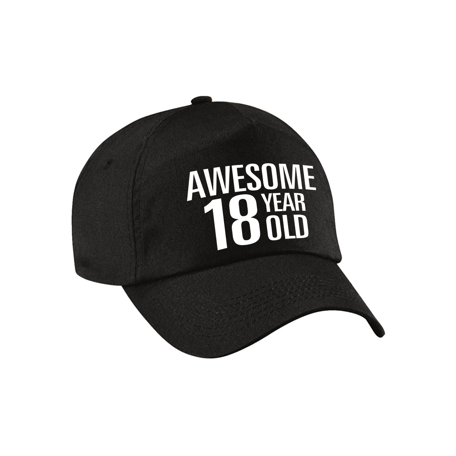 Awesome 18 year old verjaardag pet-cap zwart voor dames en heren