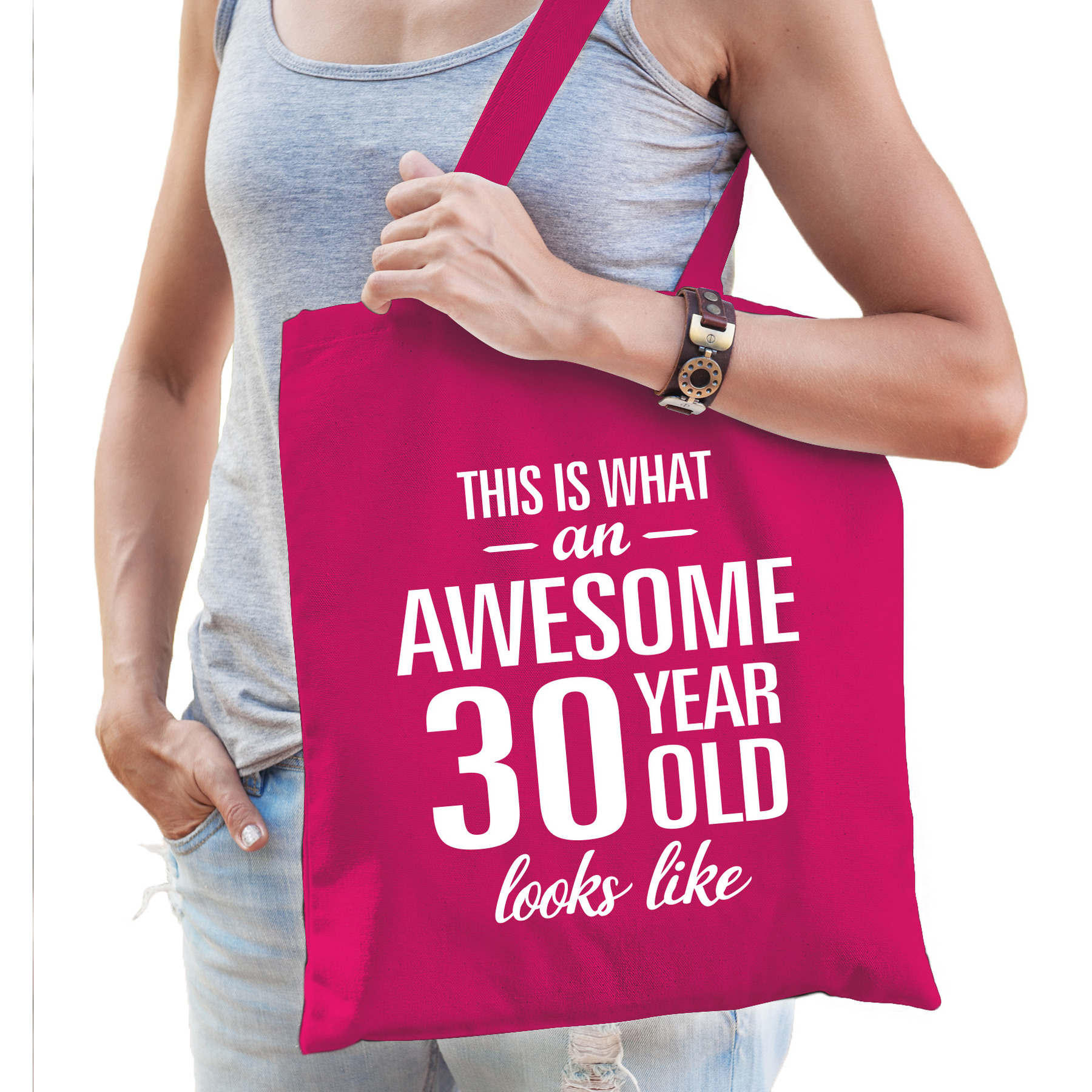 Awesome 30 year-geweldig 30 jaar cadeau tas roze voor dames