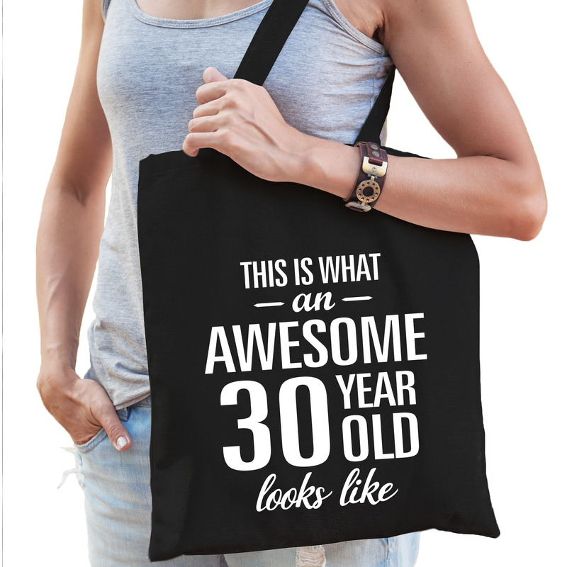 Awesome 30 year-geweldig 30 jaar cadeau tas zwart voor dames