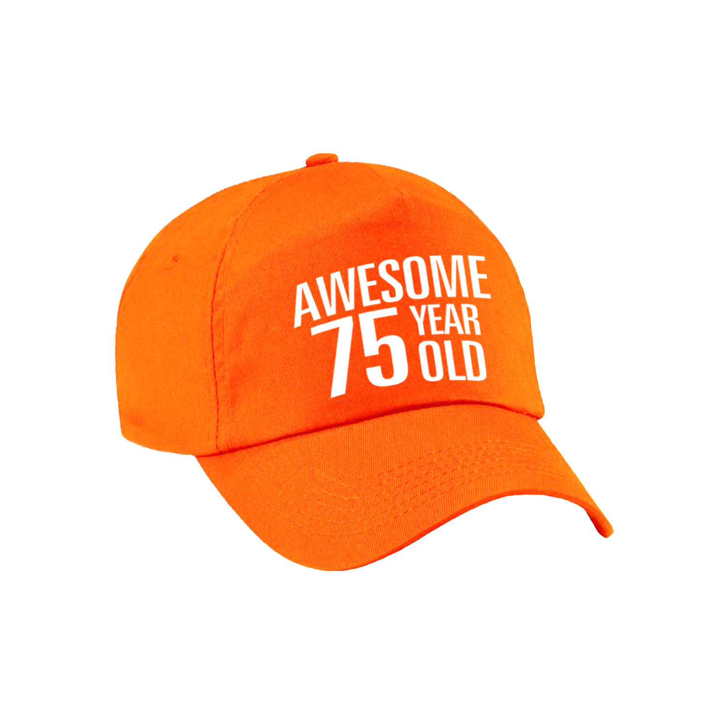 Awesome 75 year old verjaardag pet-cap oranje voor dames en heren
