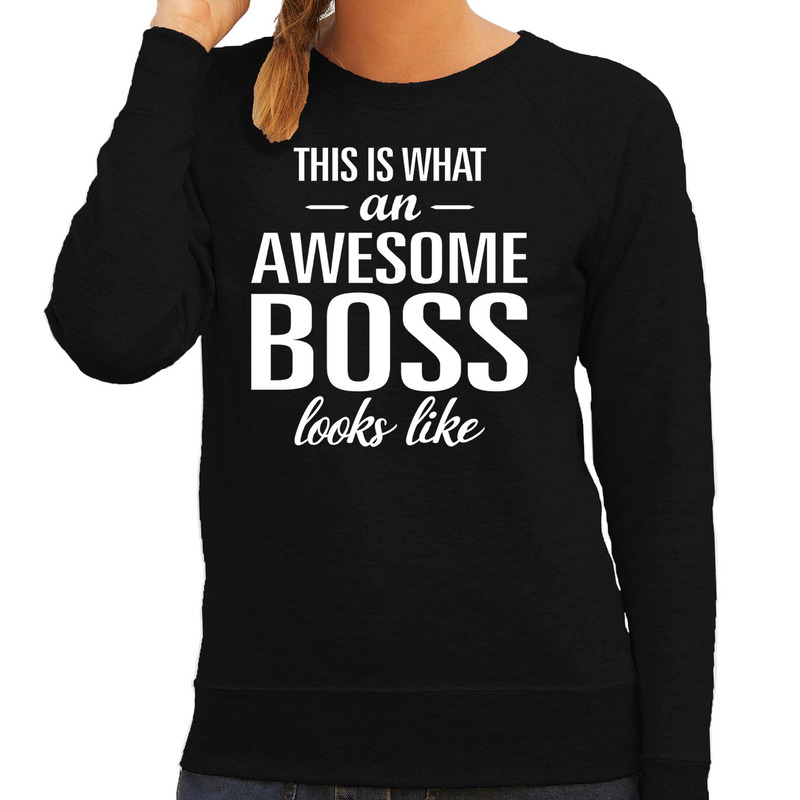 Awesome boss-baas cadeau sweater-trui zwart dames