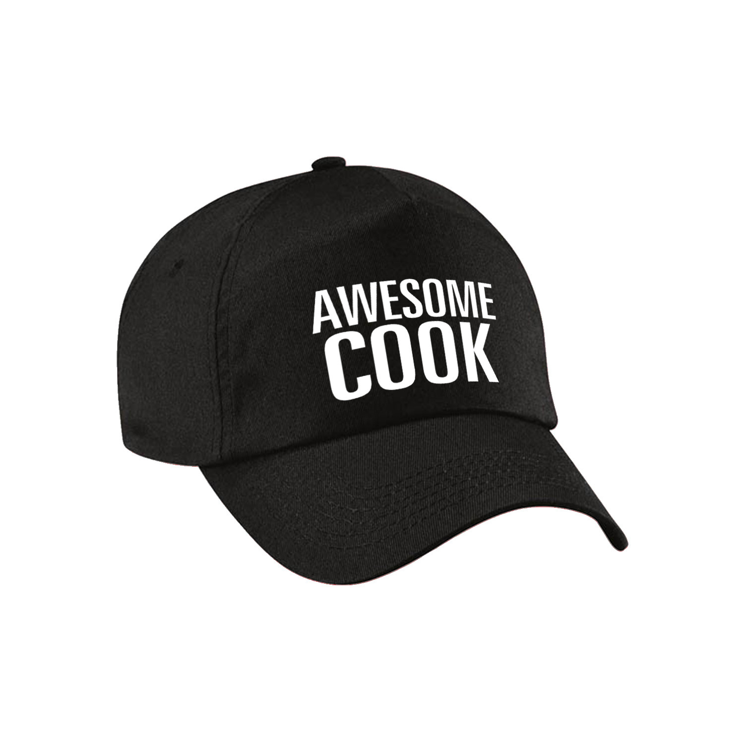 Awesome cook pet-cap zwart voor volwassenen Geweldige kok cadeau