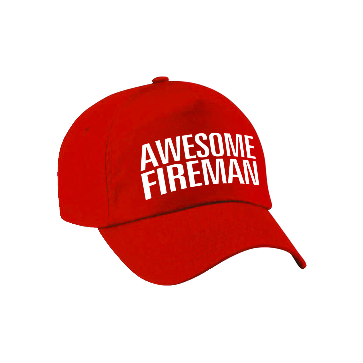 Awesome fireman pet-cap rood voor heren Geweldige brandweerman cadeau