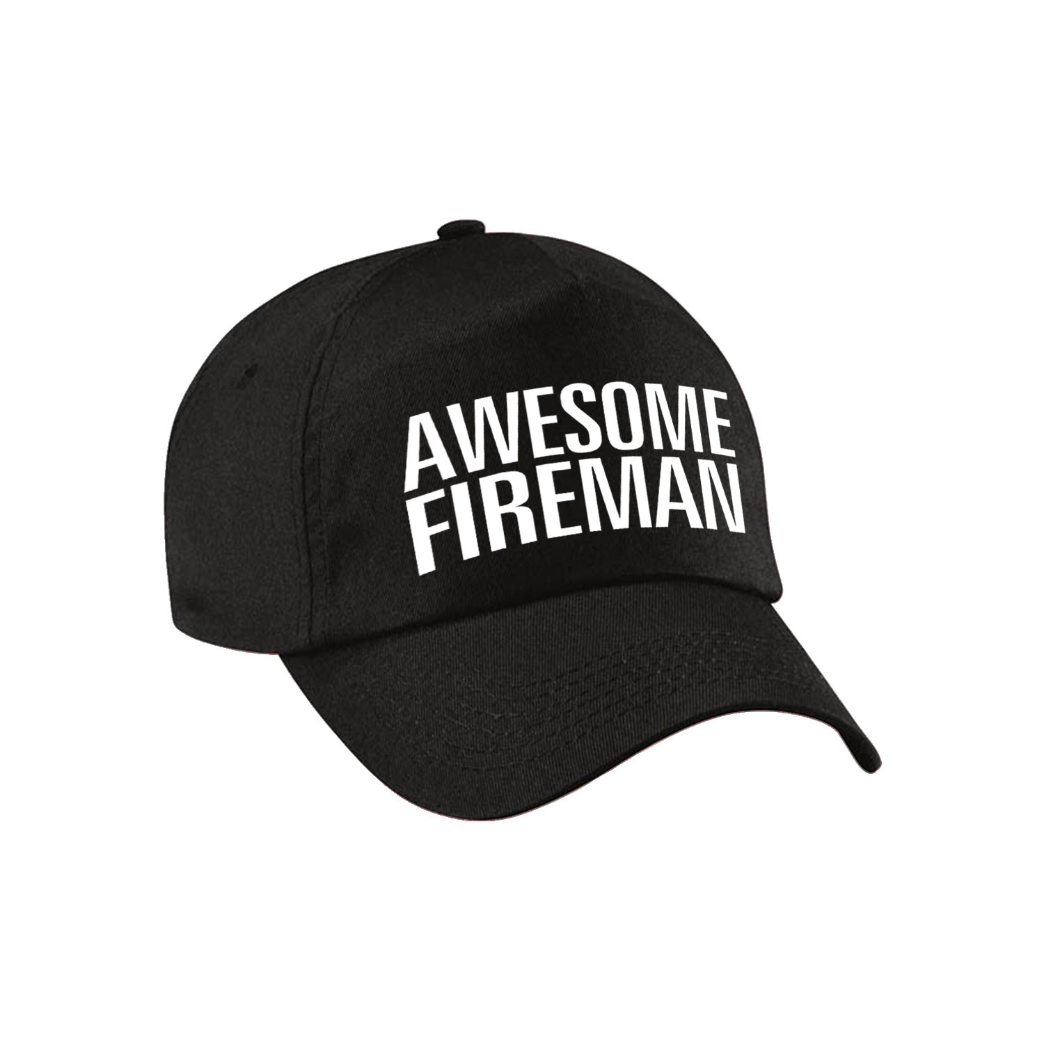 Awesome fireman pet-cap zwart voor heren Geweldige brandweerman cadeau