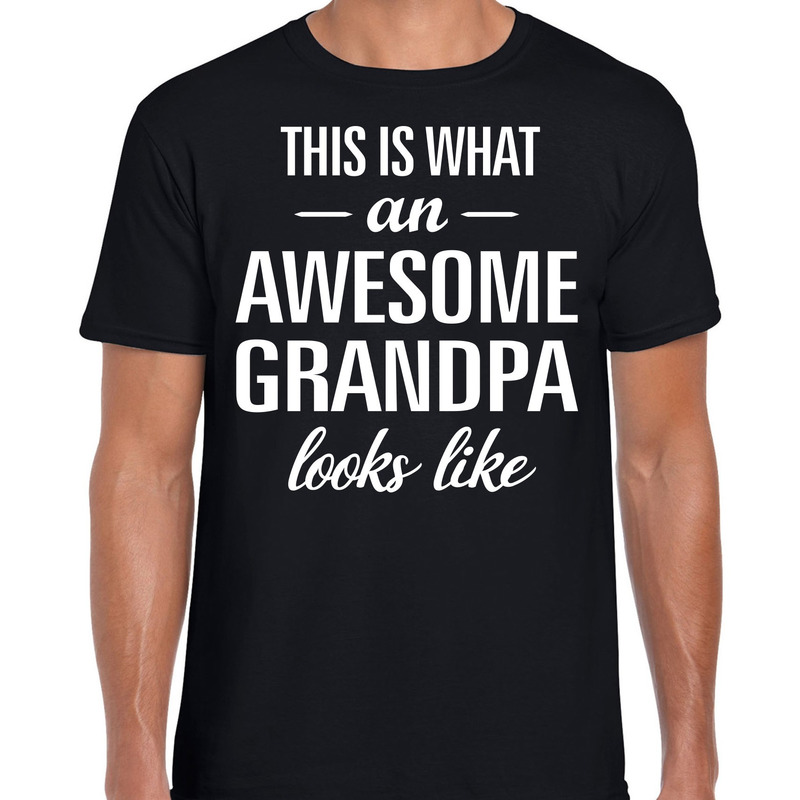 Awesome Grandpa-opa cadeau t-shirt zwart heren Vaderdag