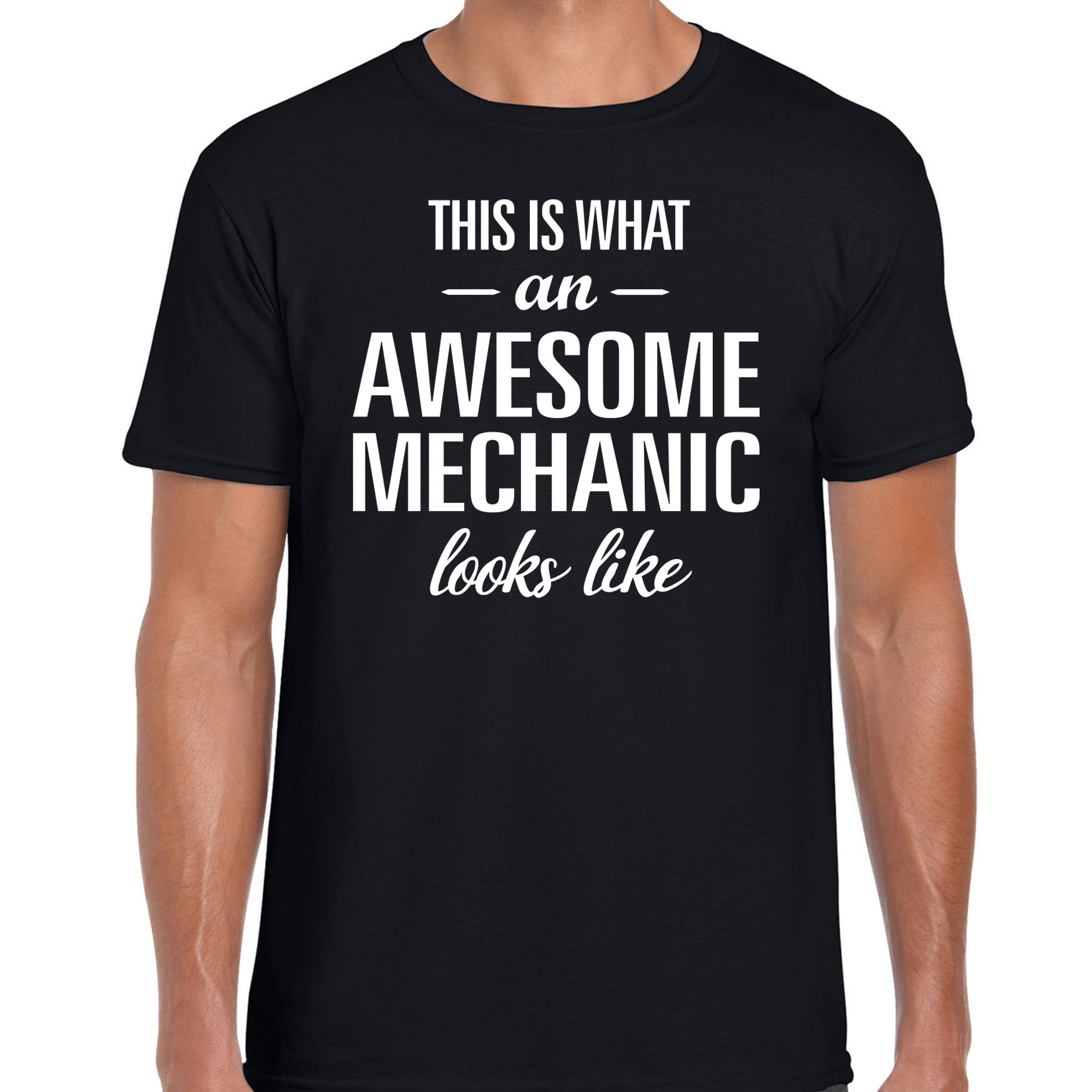 Awesome mechanic-geweldige monteur cadeau t-shirt zwart voor heren