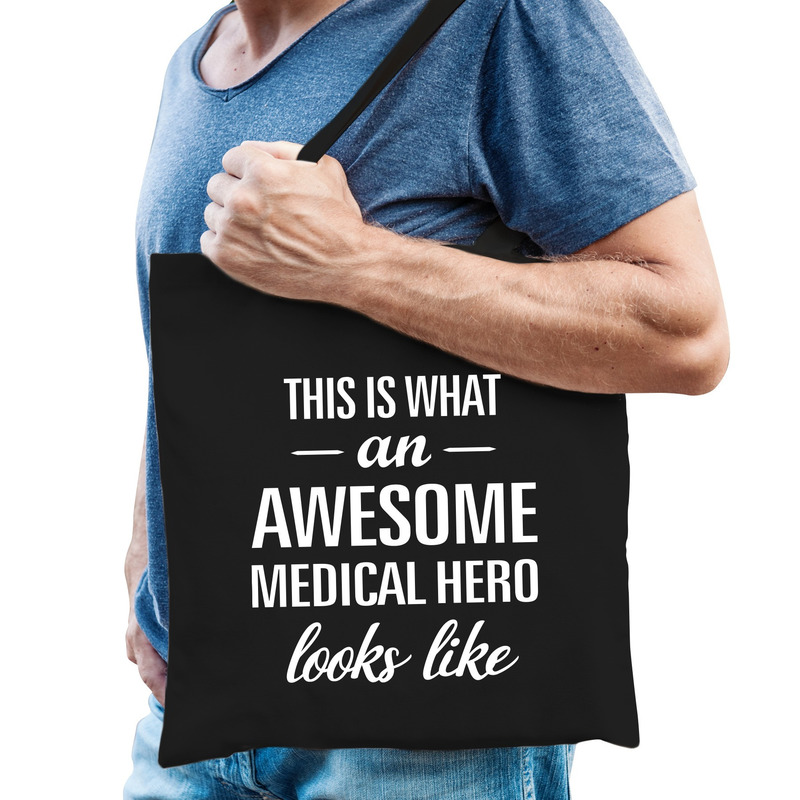 Awesome medical hero-held cadeau tas zwart voor heren