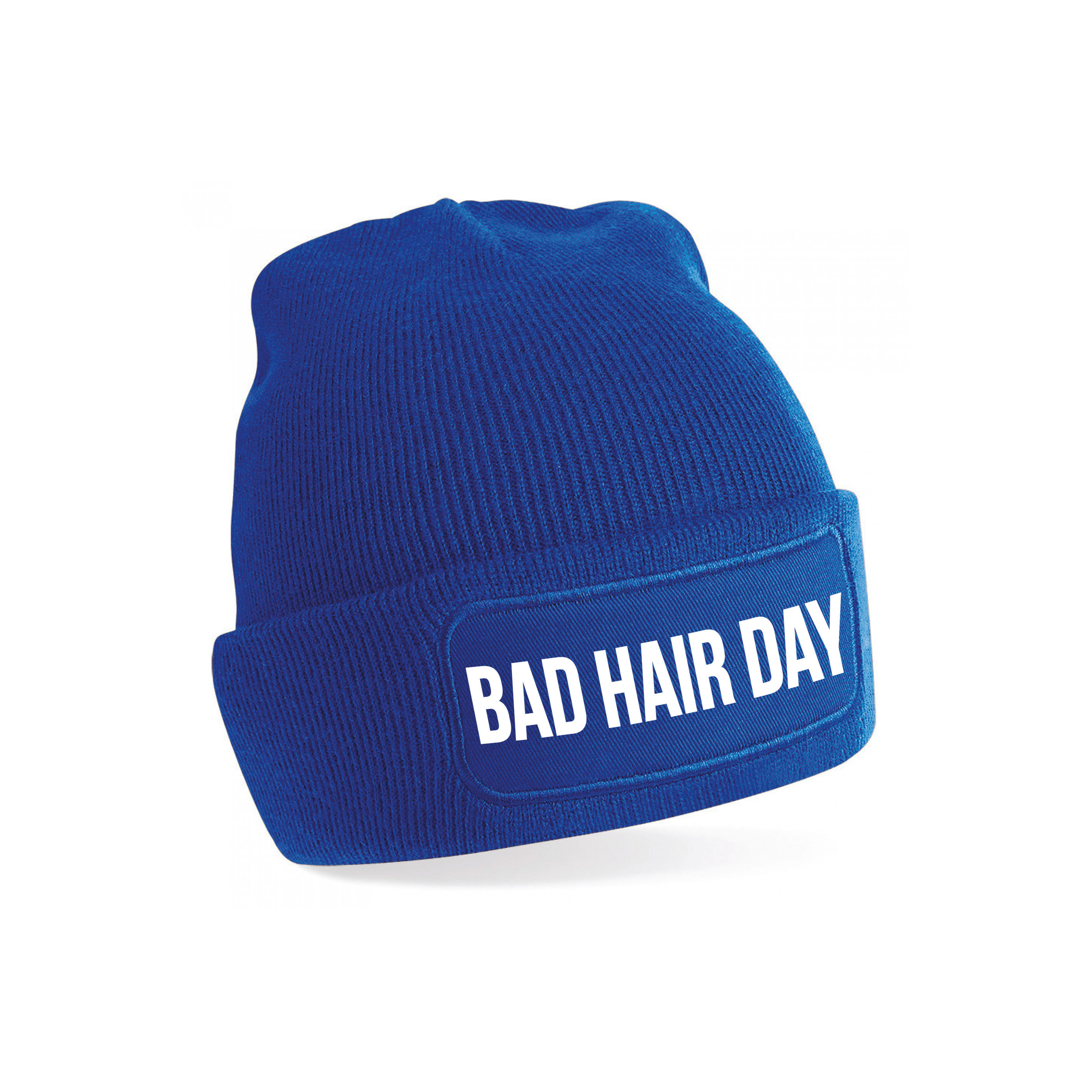 Bad hair day muts unisex one size Blauw