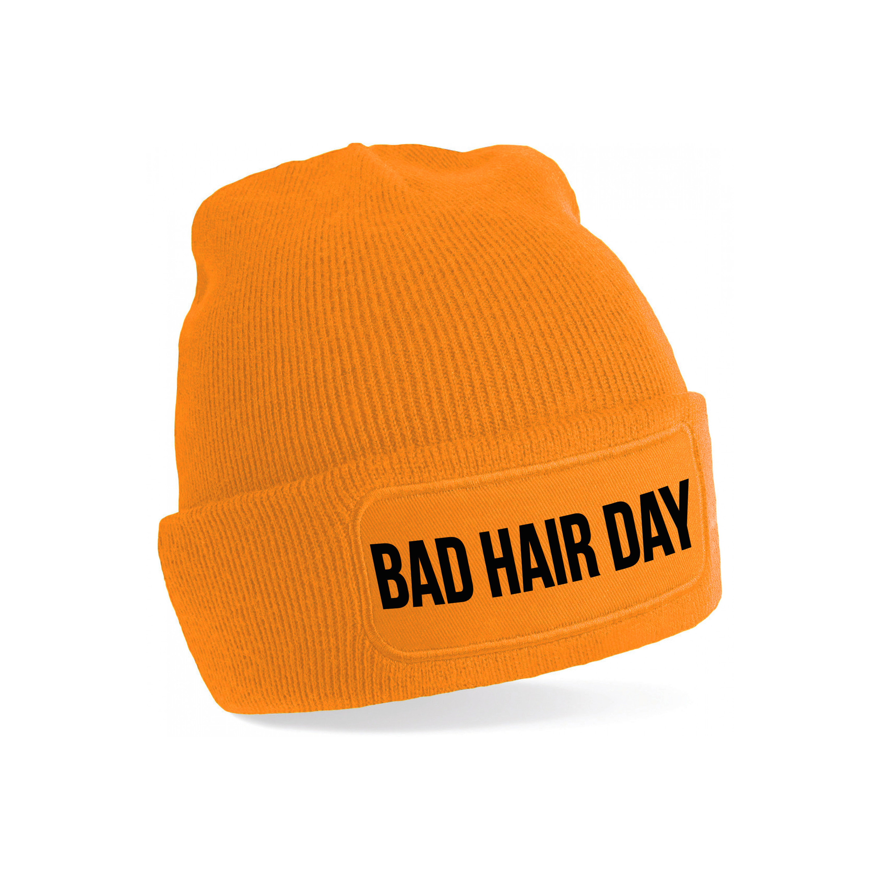 Bad hair day muts unisex one size Oranje