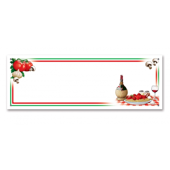 Banner met Italiaans eten thema
