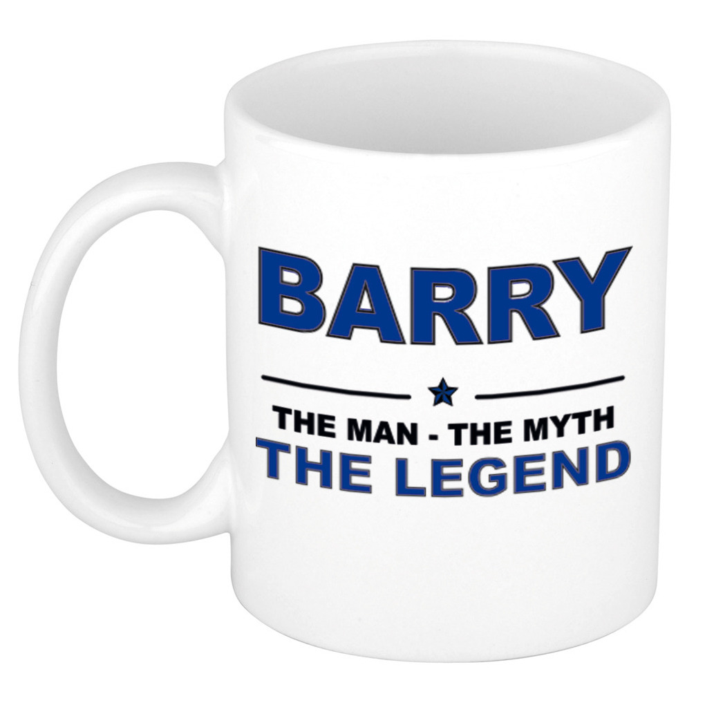 Barry The man, The myth the legend verjaardagscadeau mok-beker keramiek 300 ml