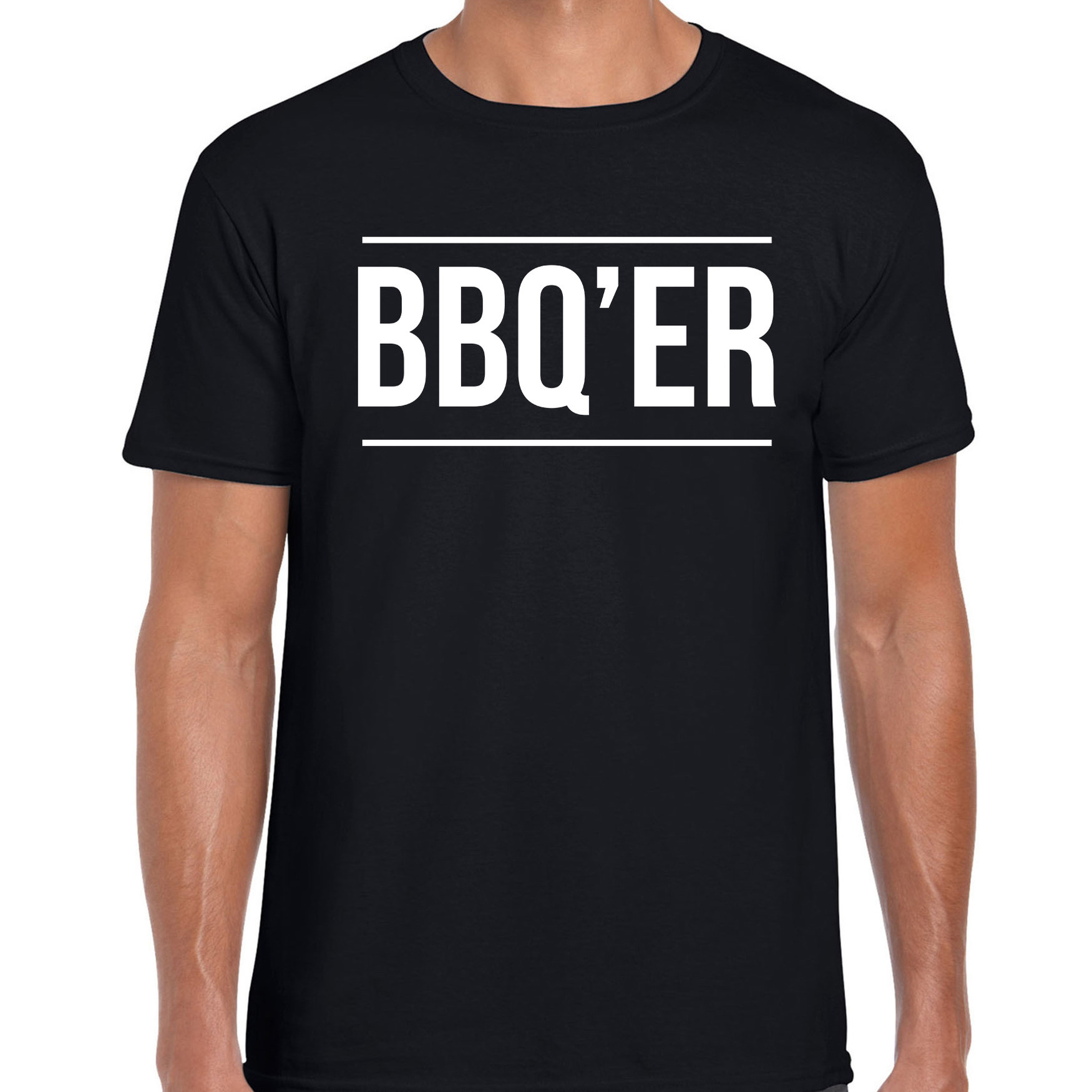 BBQ-ER bbq-barbecue cadeau t-shirt zwart voor heren