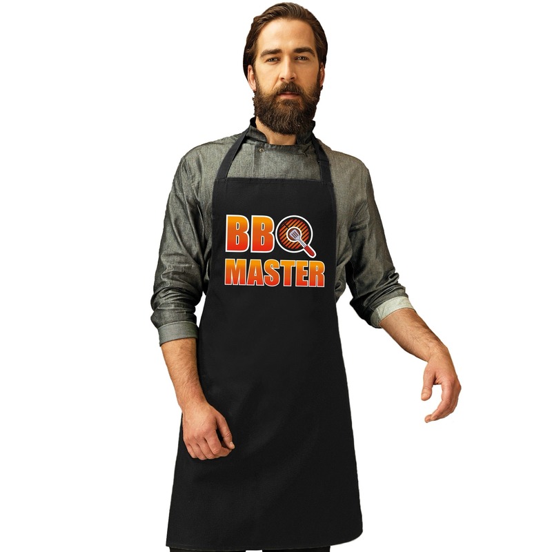 BBQ Master barbecueschort- keukenschort zwart heren
