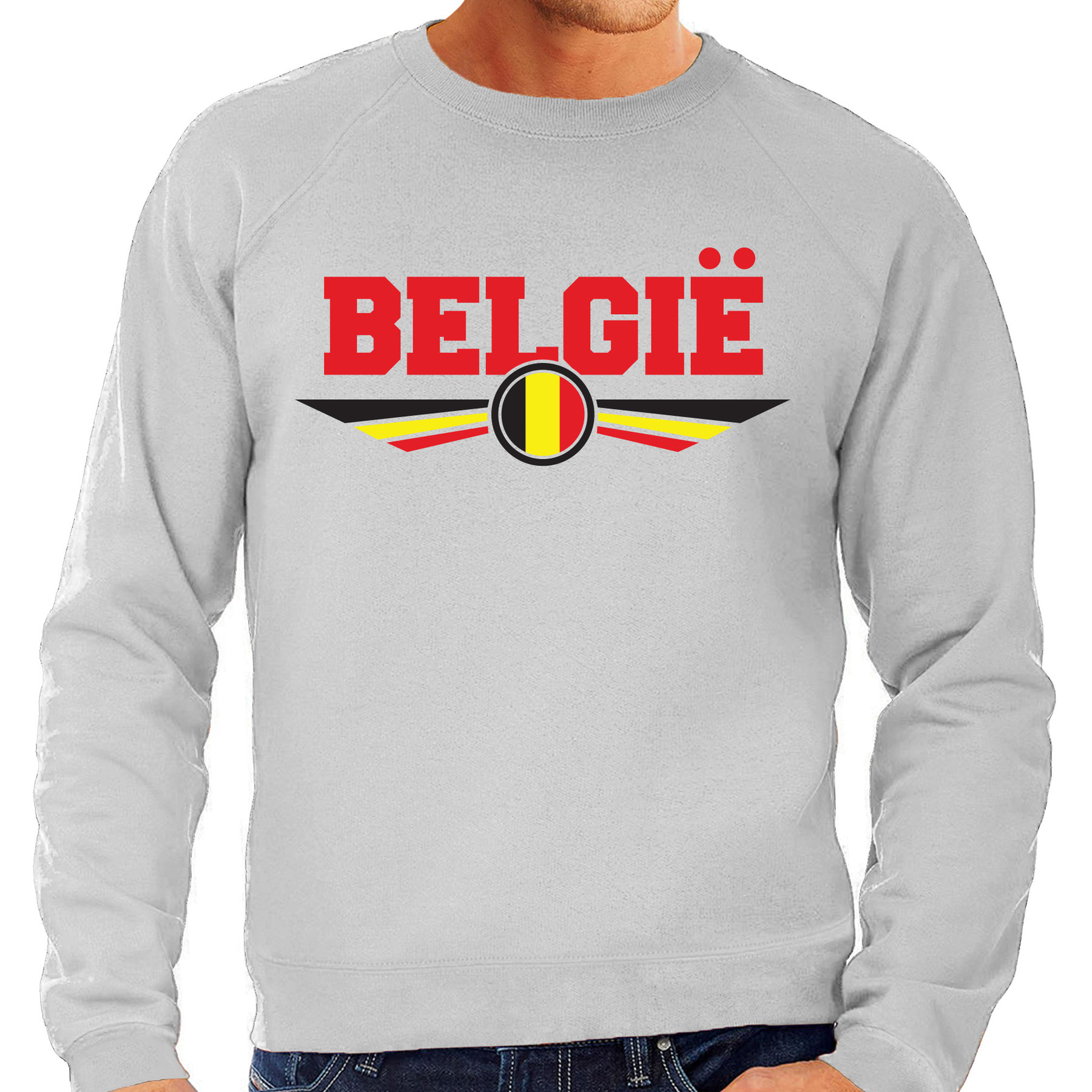 Belgie landen sweater-trui grijs heren