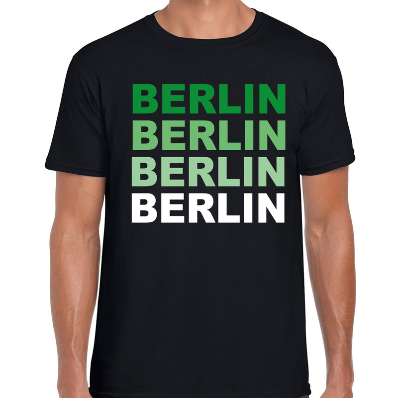 Berlin-Berlijn t-shirt zwart voor heren