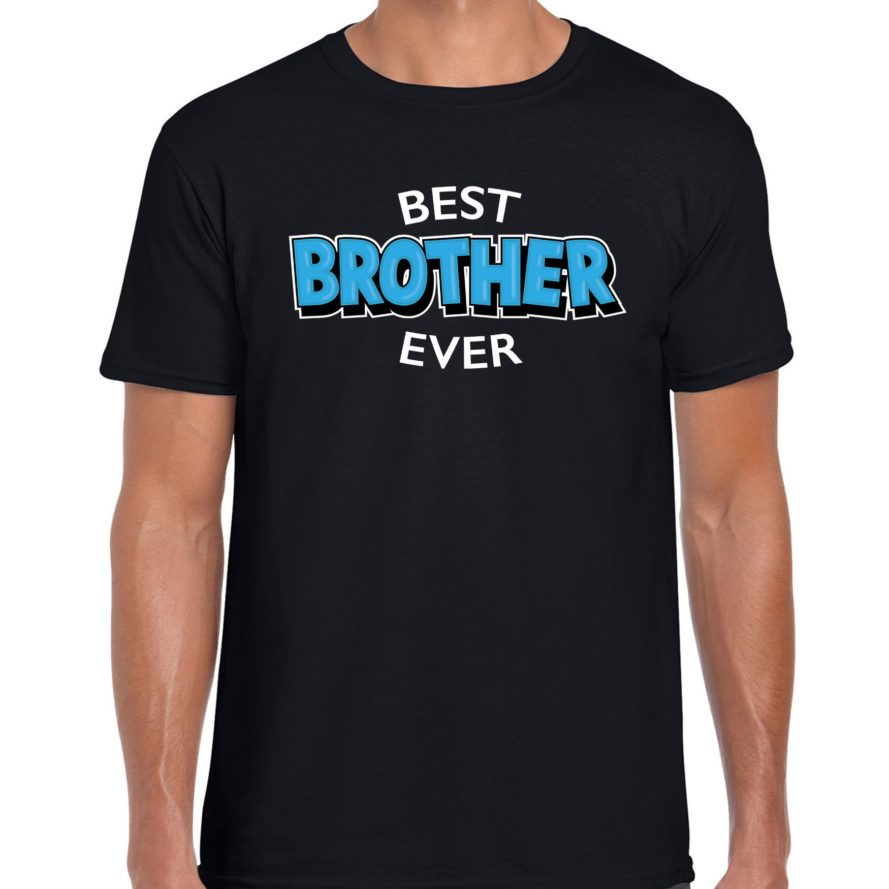 Best brother ever cadeau t-shirt-beste broer ooit shirt zwart voor heren